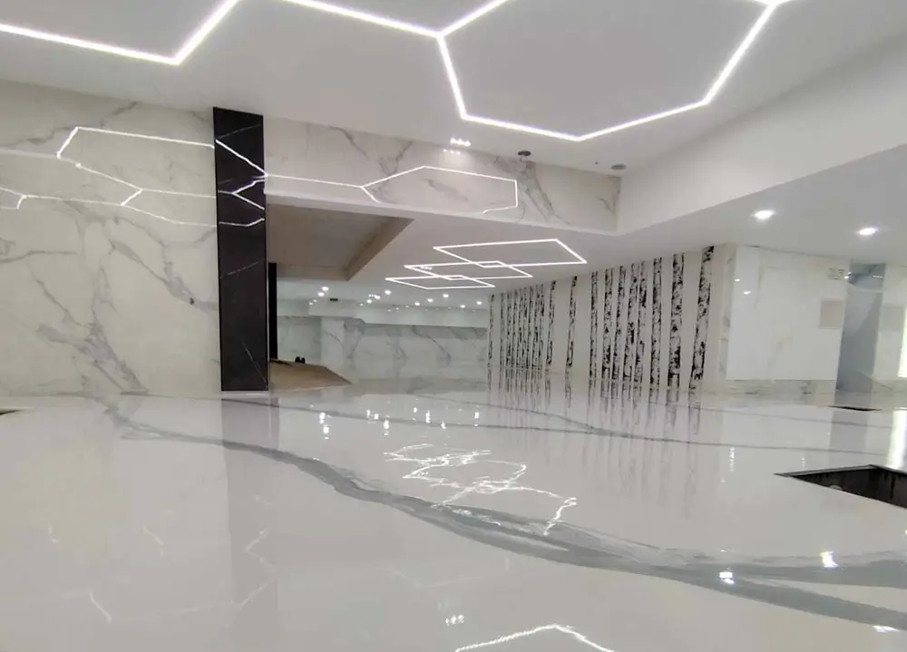 Pavimento com efeito mármore